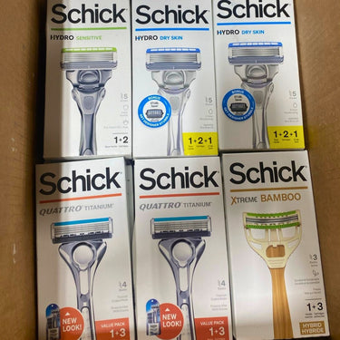 Schick Men Mix includes Assorted Types of Schick Men Razors + Cartridges